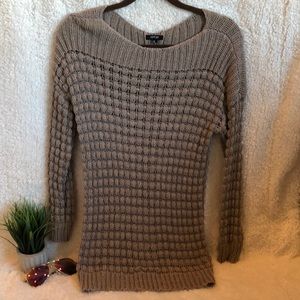 Apt 9 small see threw sweater taupe color